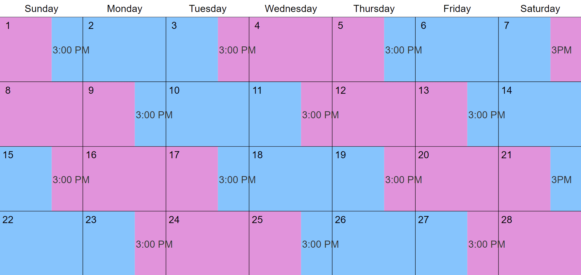 50/50 Custody Visitation Schedules Most Common Examples