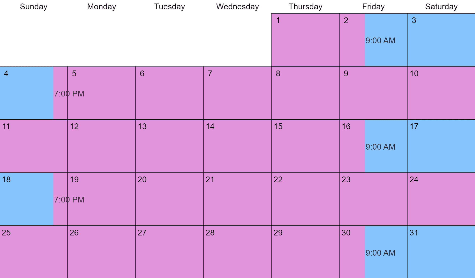 Co Parenting Calendar Template Excel